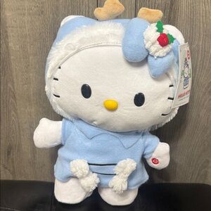 New Hello Kitty Frosty The Snowman Blue Christmas Coat Side Stepper Musical Toy